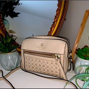 Kate Spade Leather Beige Crossbody Bag